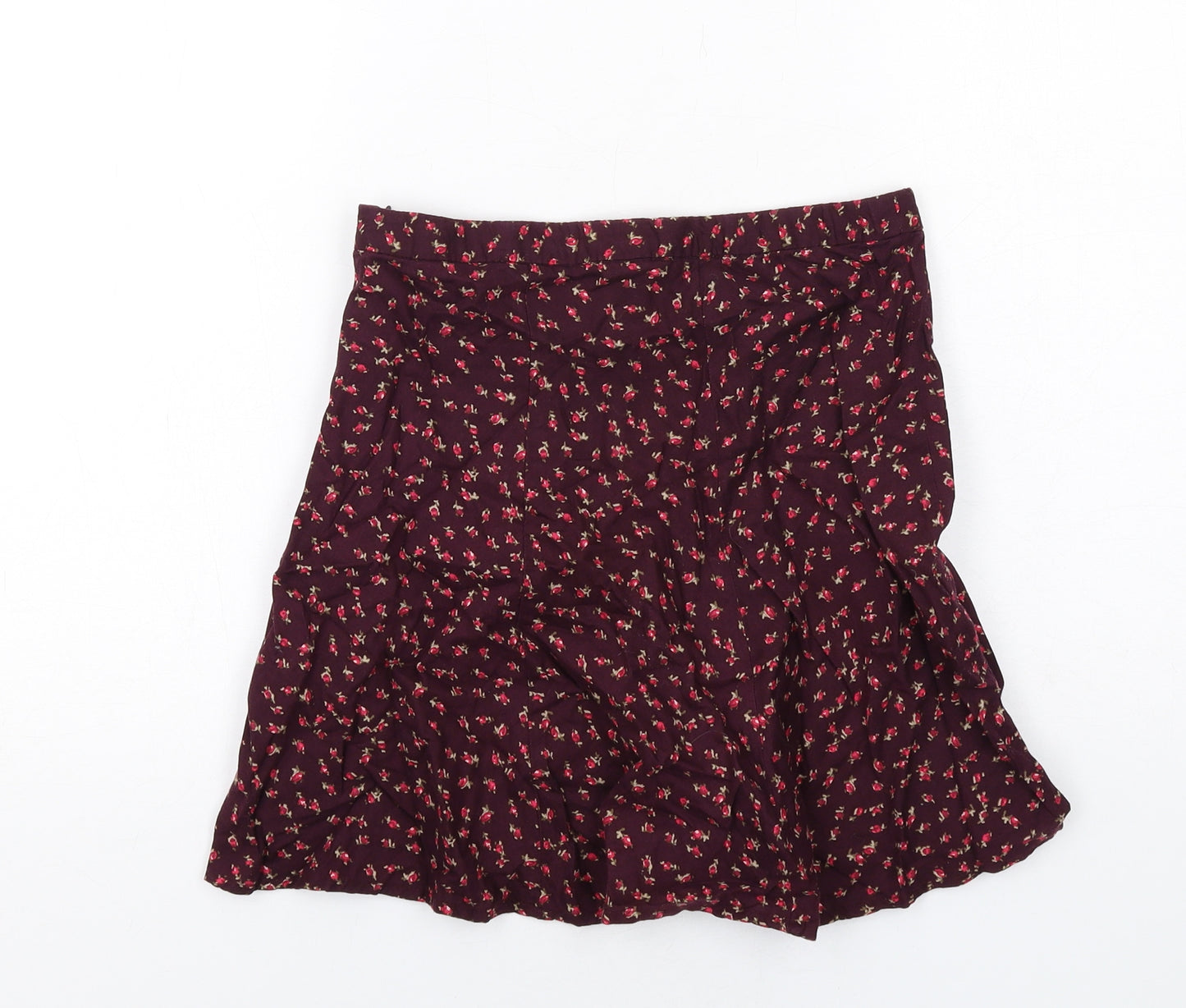 Gap Girls Purple Geometric Cotton A-Line Skirt Size 14 Years Regular Zip