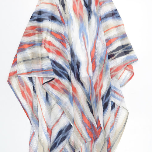Fashion Nova Womens Multicoloured Geometric Polyester Trapeze & Swing Size L Square Neck Zip