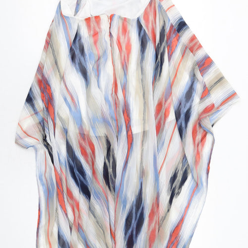 Fashion Nova Womens Multicoloured Geometric Polyester Trapeze & Swing Size L Square Neck Zip
