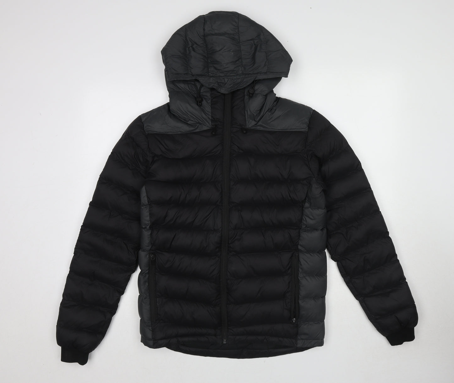Brave Soul Mens Black Puffer Jacket Jacket Size XS Zip