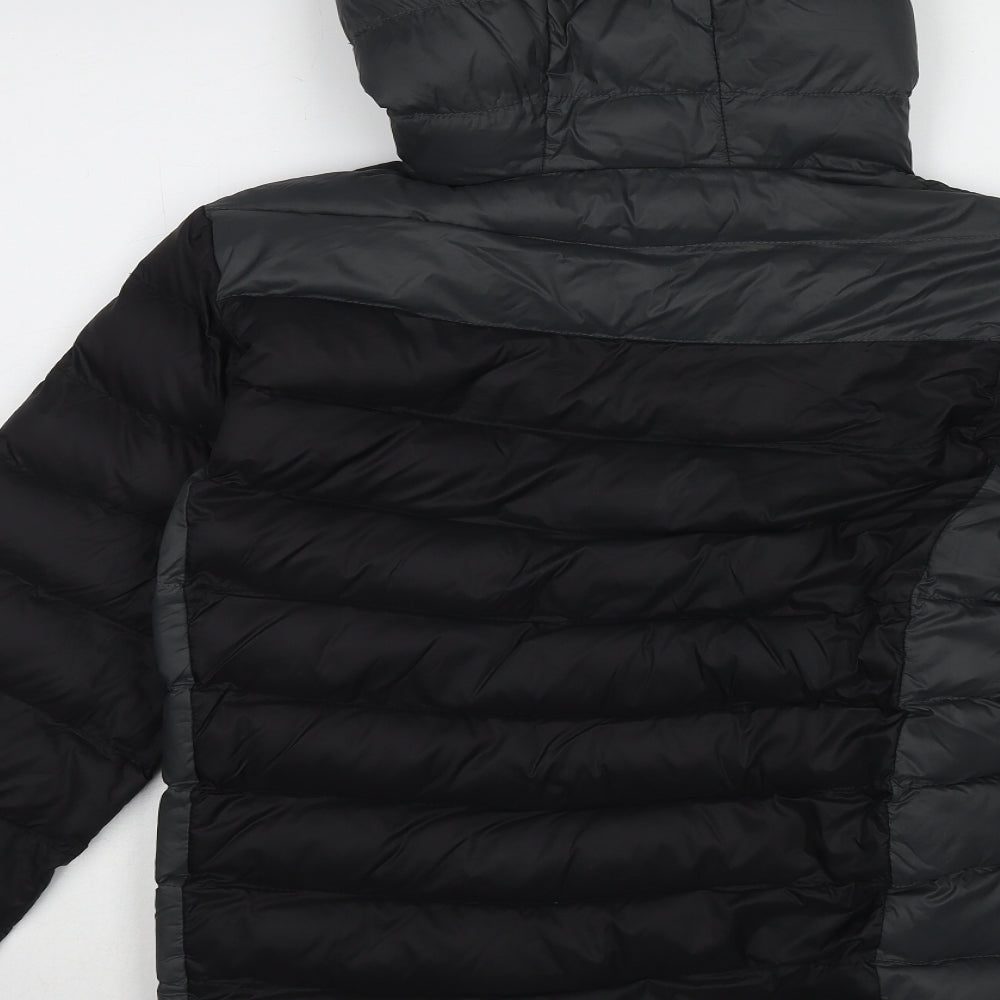 Brave Soul Mens Black Puffer Jacket Jacket Size XS Zip