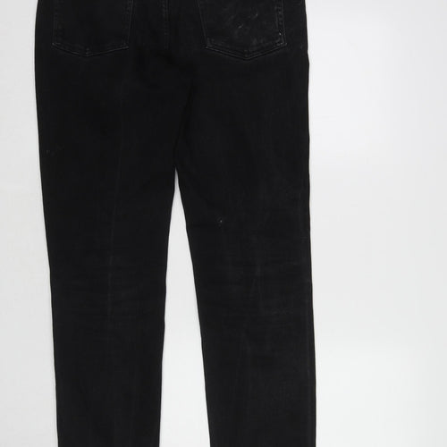 John Lewis Mens Black Cotton Skinny Jeans Size 32 in L32 in Regular Button