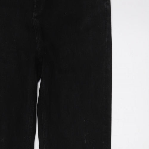 John Lewis Mens Black Cotton Skinny Jeans Size 32 in L32 in Regular Button