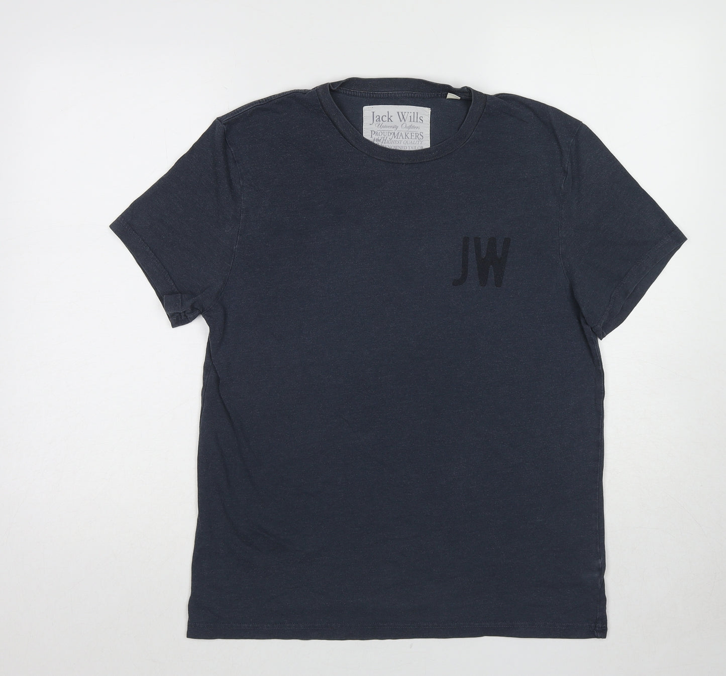 Jack Wills Mens Blue Cotton T-Shirt Size M Round Neck
