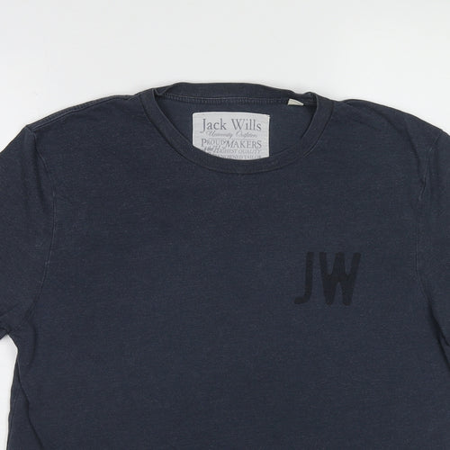 Jack Wills Mens Blue Cotton T-Shirt Size M Round Neck