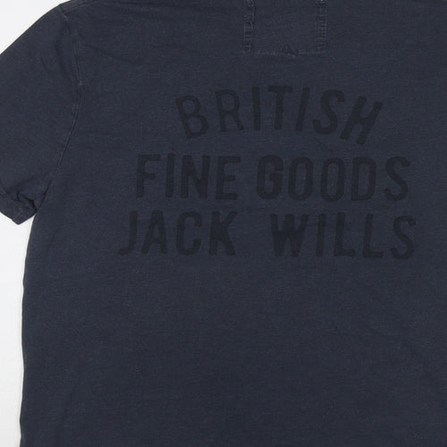 Jack Wills Mens Blue Cotton T-Shirt Size M Round Neck