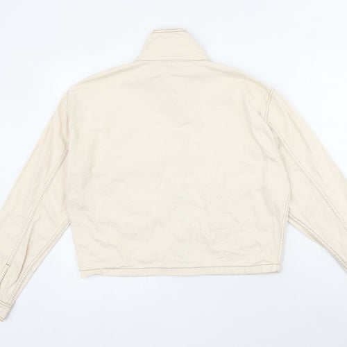 Topshop Womens Ivory Jacket Size M Zip