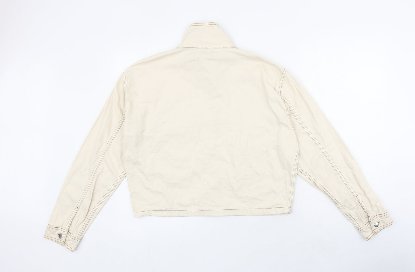 Topshop Womens Ivory Jacket Size M Zip
