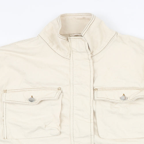 Topshop Womens Ivory Jacket Size M Zip