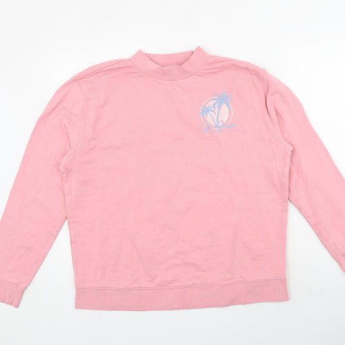 Lee Womens Pink 100% Cotton Pullover Sweatshirt Size L Pullover