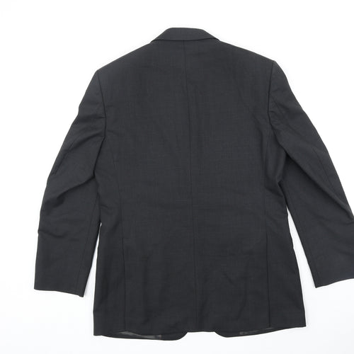 Simon Carter Mens Black Polyester Jacket Suit Jacket Size M Regular