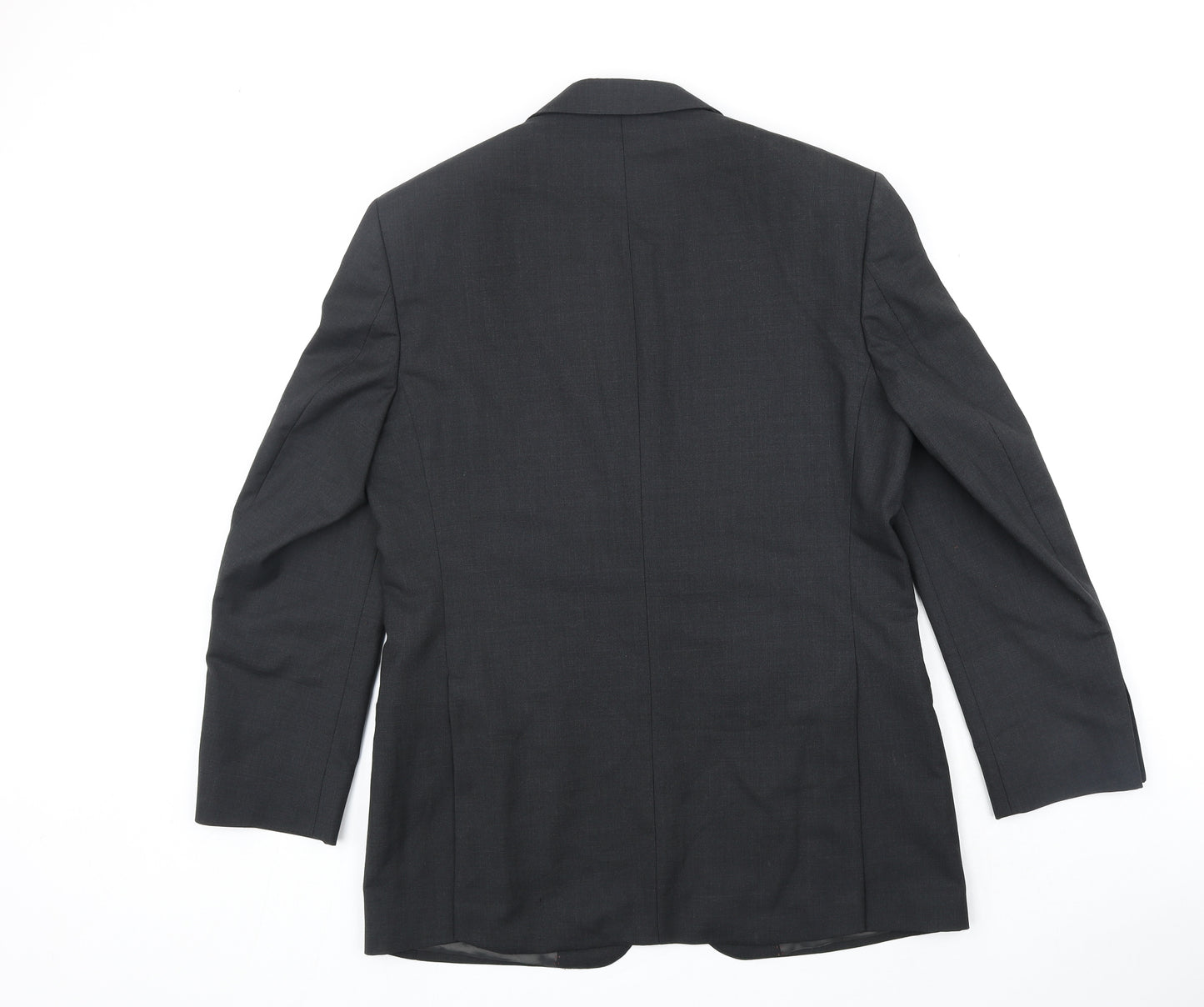 Simon Carter Mens Black Polyester Jacket Suit Jacket Size M Regular