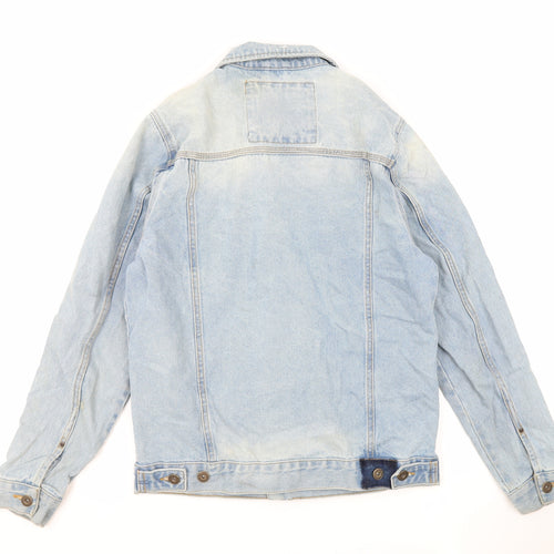 Zara Mens Blue Jacket Size M Button
