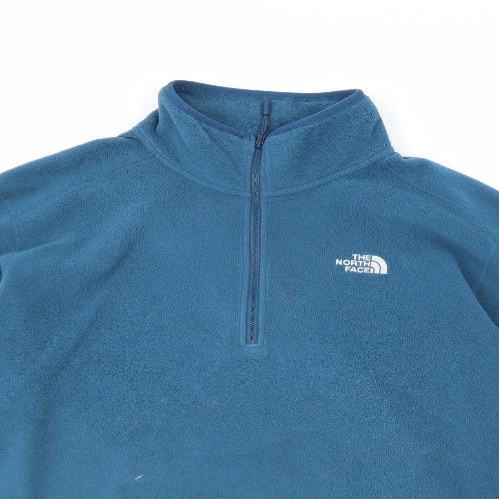 The North Face Mens Blue Polyester Pullover Sweatshirt Size XL