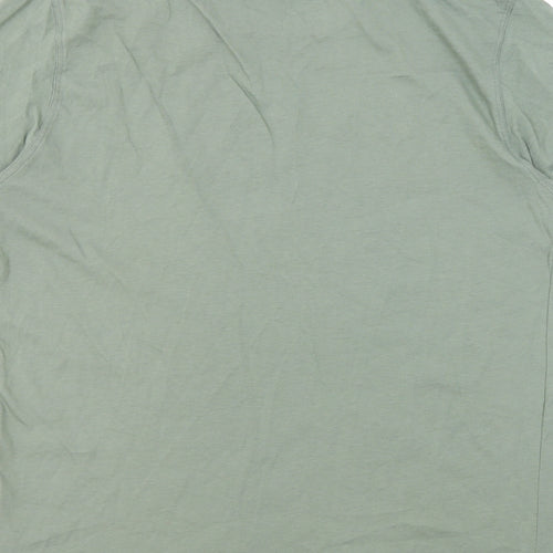 Fjällräven Mens Green Cotton T-Shirt Size M Round Neck