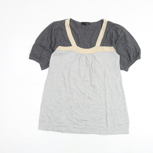 NEXT Womens Multicoloured 100% Cotton Basic T-Shirt Size 10 Round Neck