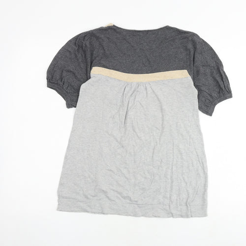 NEXT Womens Multicoloured 100% Cotton Basic T-Shirt Size 10 Round Neck