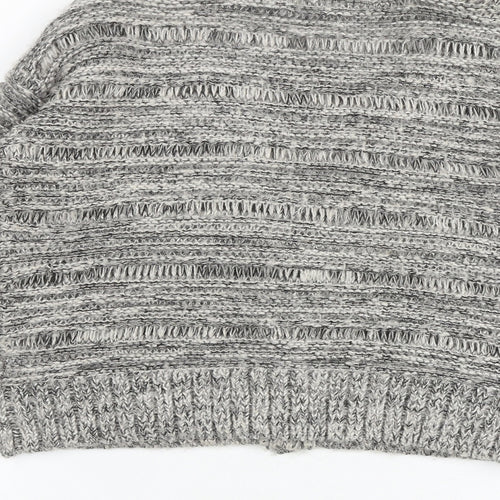 Limited collection Womens Grey V-Neck Acrylic Cardigan Jumper Size 6
