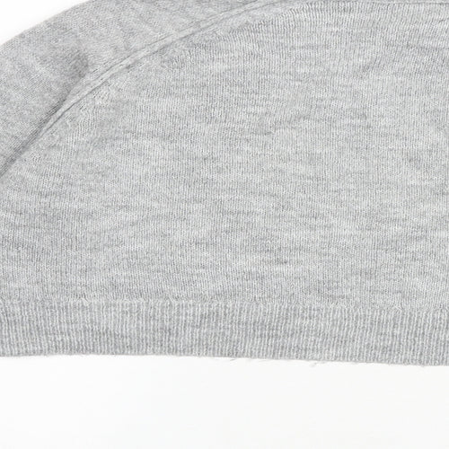 Topshop Womens Grey Round Neck Acrylic Pullover Jumper Size S