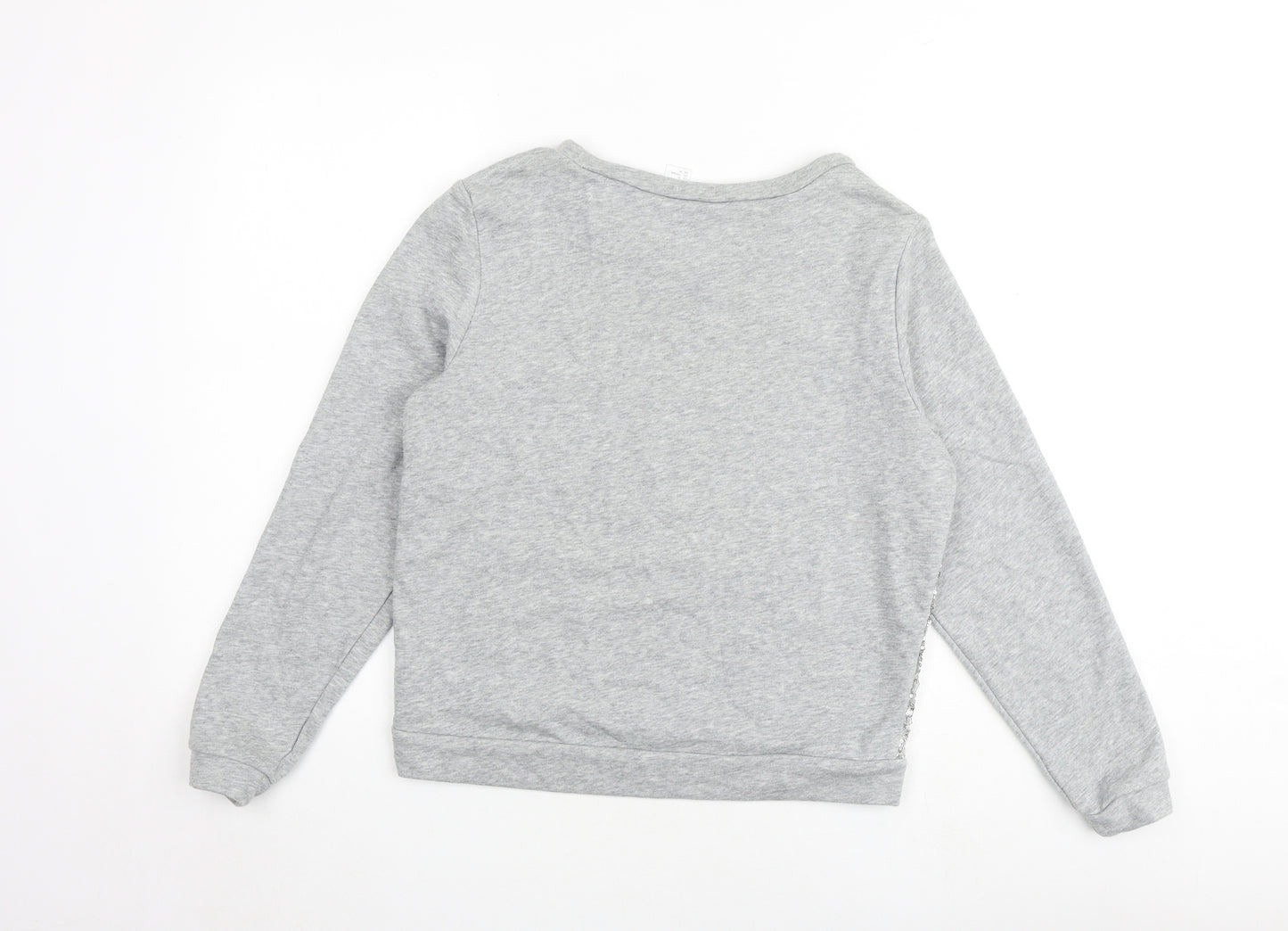 H&M Womens Grey Polyester Pullover Sweatshirt Size M Pullover
