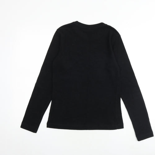 Uniqlo Womens Black Acrylic Pullover Sweatshirt Size S Pullover