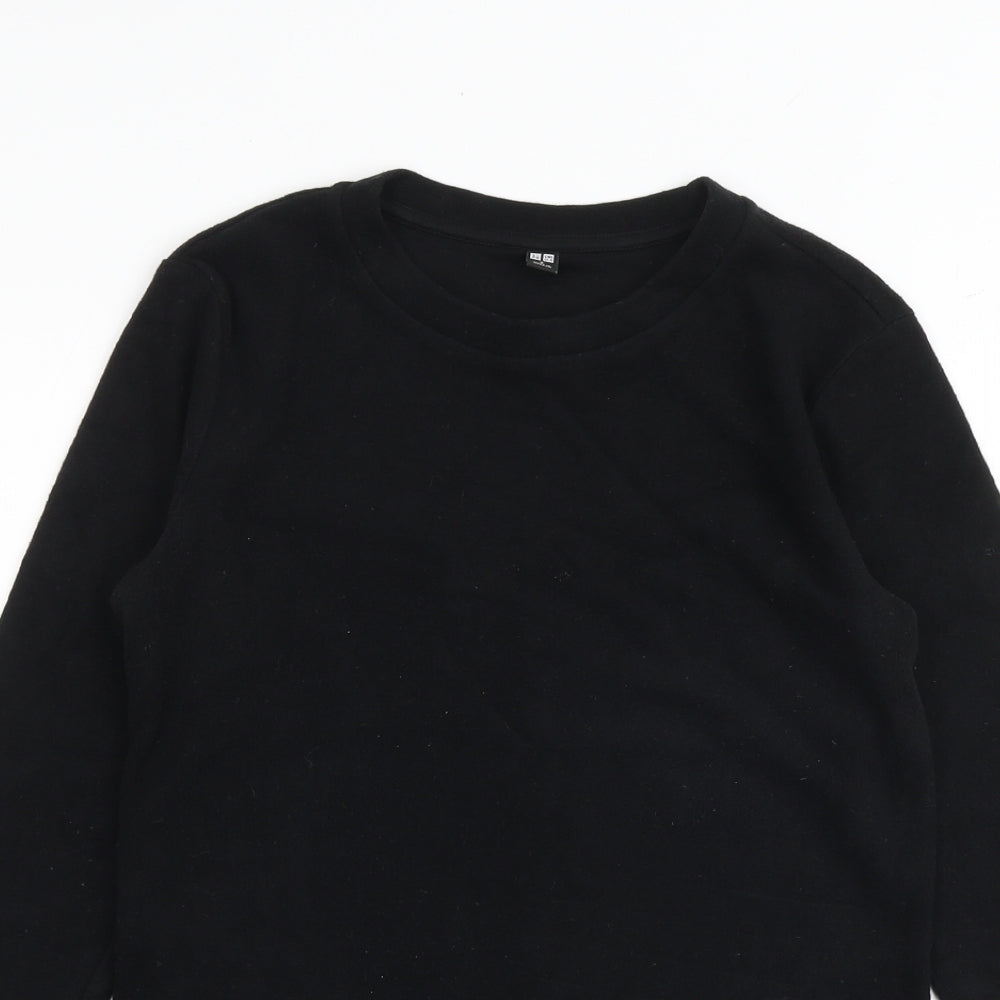 Uniqlo Womens Black Acrylic Pullover Sweatshirt Size S Pullover