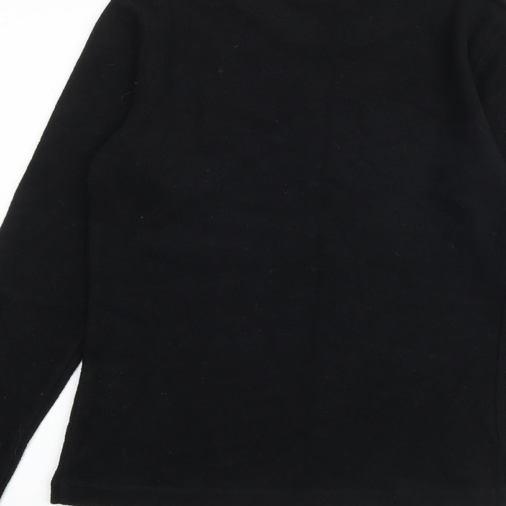 Uniqlo Womens Black Acrylic Pullover Sweatshirt Size S Pullover