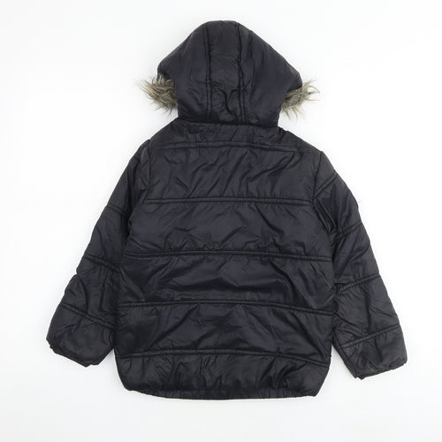Firetrap Boys Black Jacket Size 6-7 Years Zip