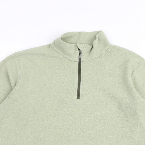 Lafuma Womens Green Polyester Pullover Sweatshirt Size 12 Zip