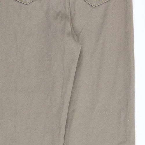 Blue Harbour Mens Brown Cotton Straight Jeans Size 36 in Regular Zip