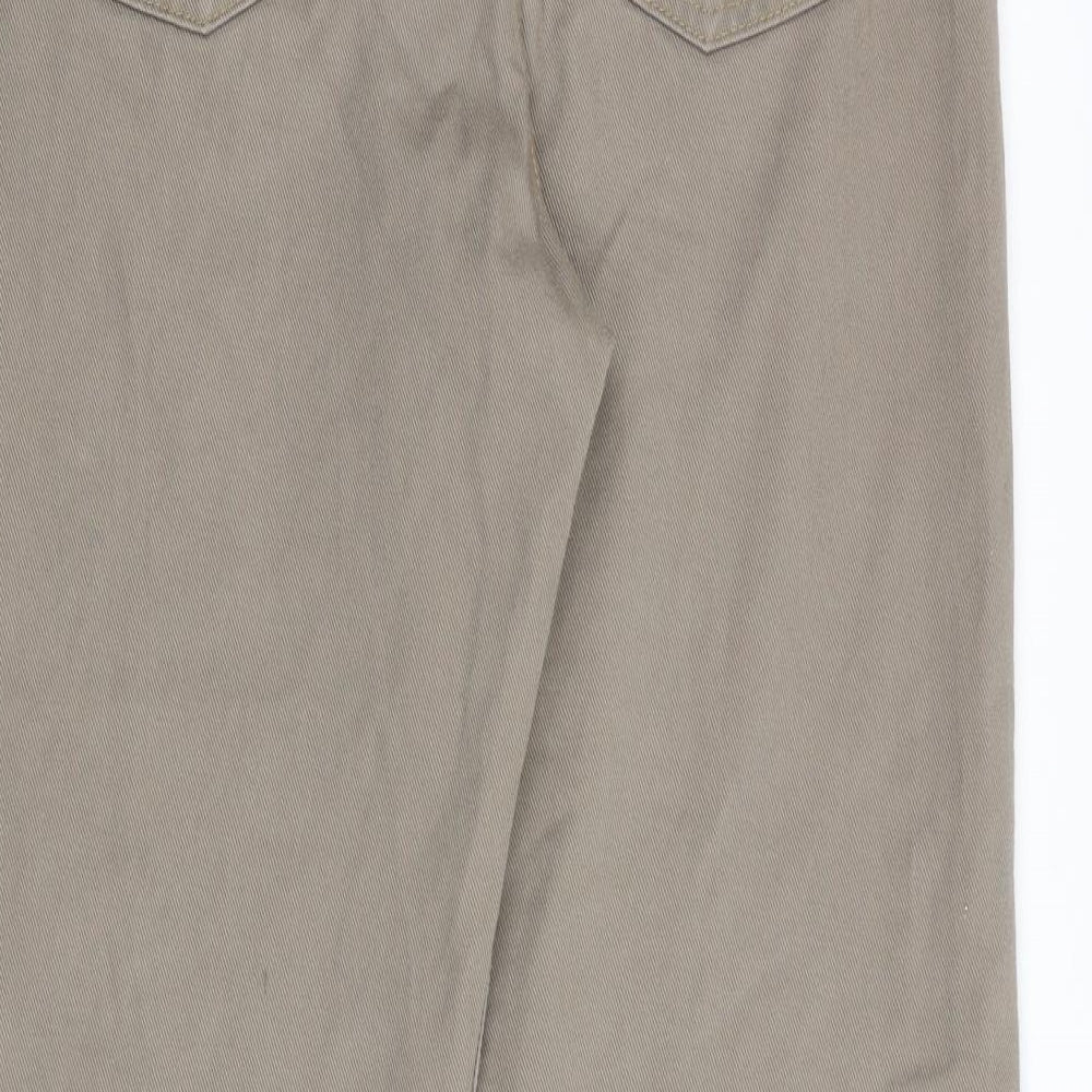 Blue Harbour Mens Brown Cotton Straight Jeans Size 36 in Regular Zip