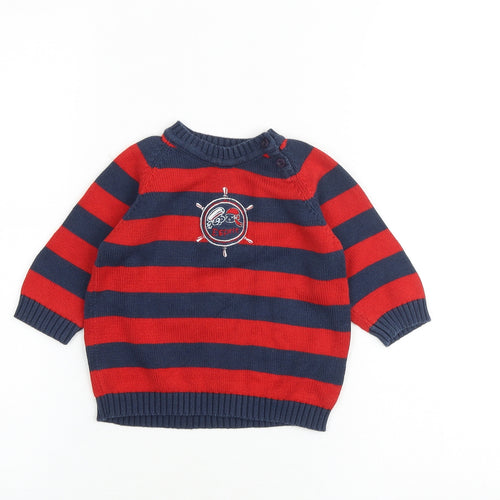 Espirit Baby Multicoloured Striped 100% Cotton Pullover Jumper Size 6-9 Months Pullover - 6 months