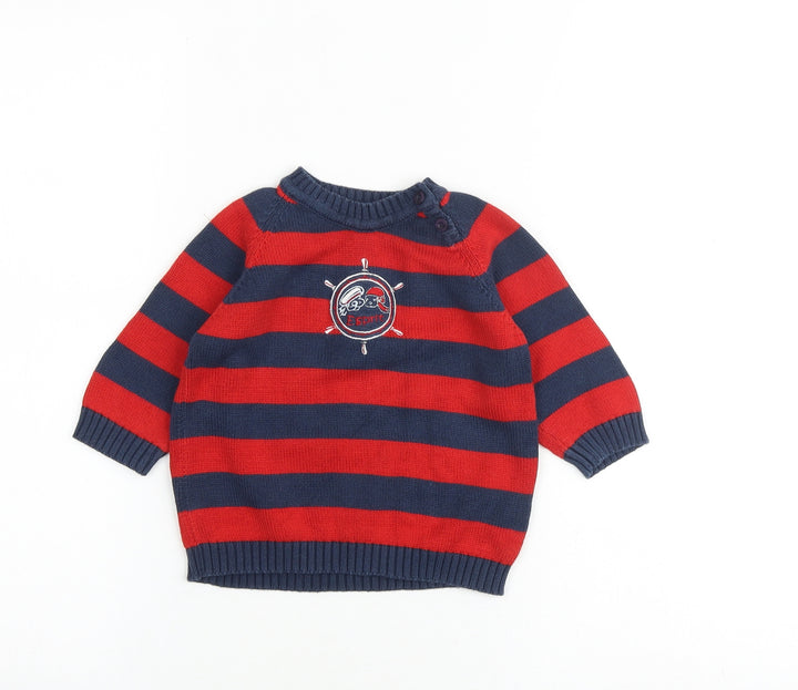 Espirit Baby Multicoloured Striped 100% Cotton Pullover Jumper Size 6-9 Months Pullover - 6 months