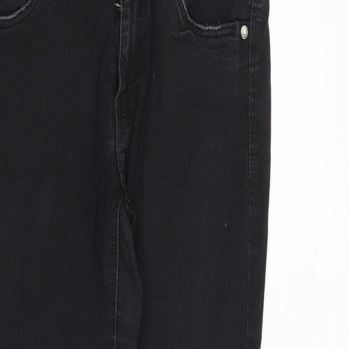 Mim Denim Collection Womens Black Cotton Skinny Jeans Size 12 Regular Zip