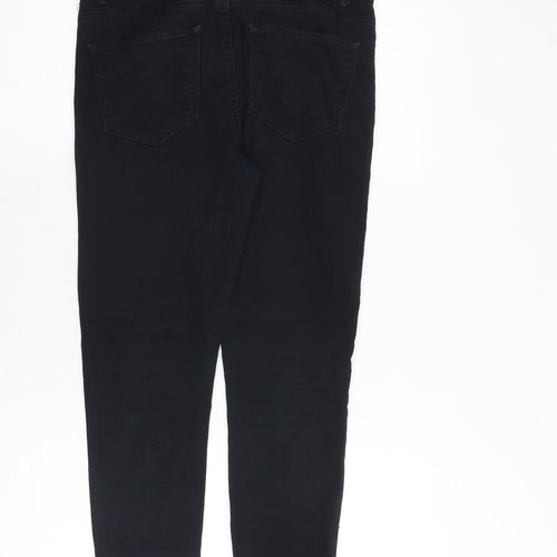 Denim & Co. Womens Black Cotton Skinny Jeans Size 10 Regular Zip