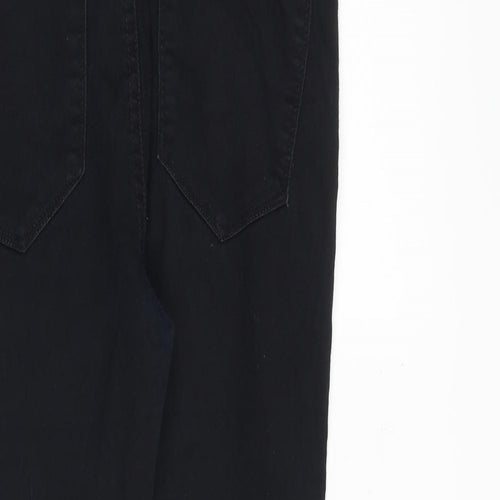 Denim & Co. Womens Black Cotton Skinny Jeans Size 10 Regular Zip