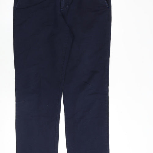 J.Crew Crewcuts Mens Blue Polyester Trousers Size 32 in Regular Zip