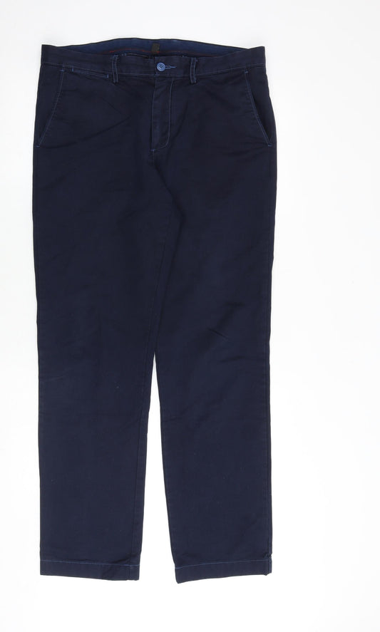 J.Crew Crewcuts Mens Blue Polyester Trousers Size 32 in Regular Zip