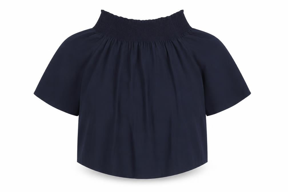 Warehouse Womens Blue Polyester Basic Blouse Size 12 Round Neck