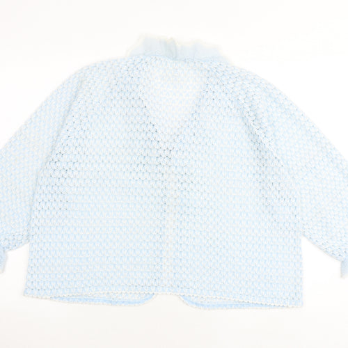 Debenhams Womens Blue V-Neck Acrylic Cardigan Jumper Size 16 - Tie Front