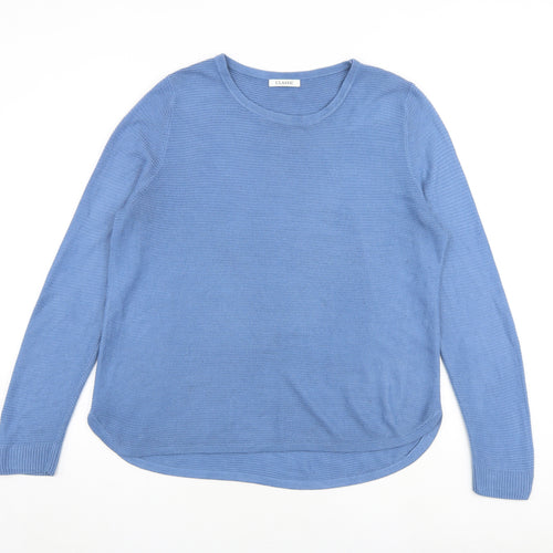 Marks and Spencer Womens Blue Round Neck Acrylic Pullover Jumper Size 16