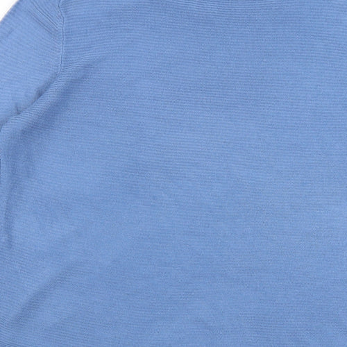 Marks and Spencer Womens Blue Round Neck Acrylic Pullover Jumper Size 16