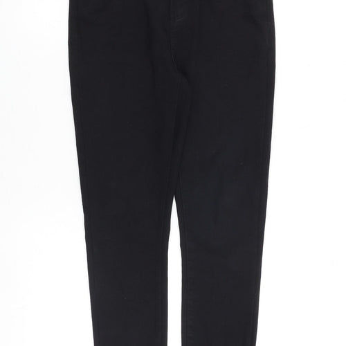 Denim & Co. Womens Black Cotton Skinny Jeans Size 10 Regular Zip