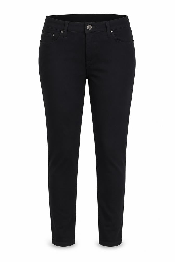 Denim & Co. Womens Black Cotton Skinny Jeans Size 10 Regular Zip