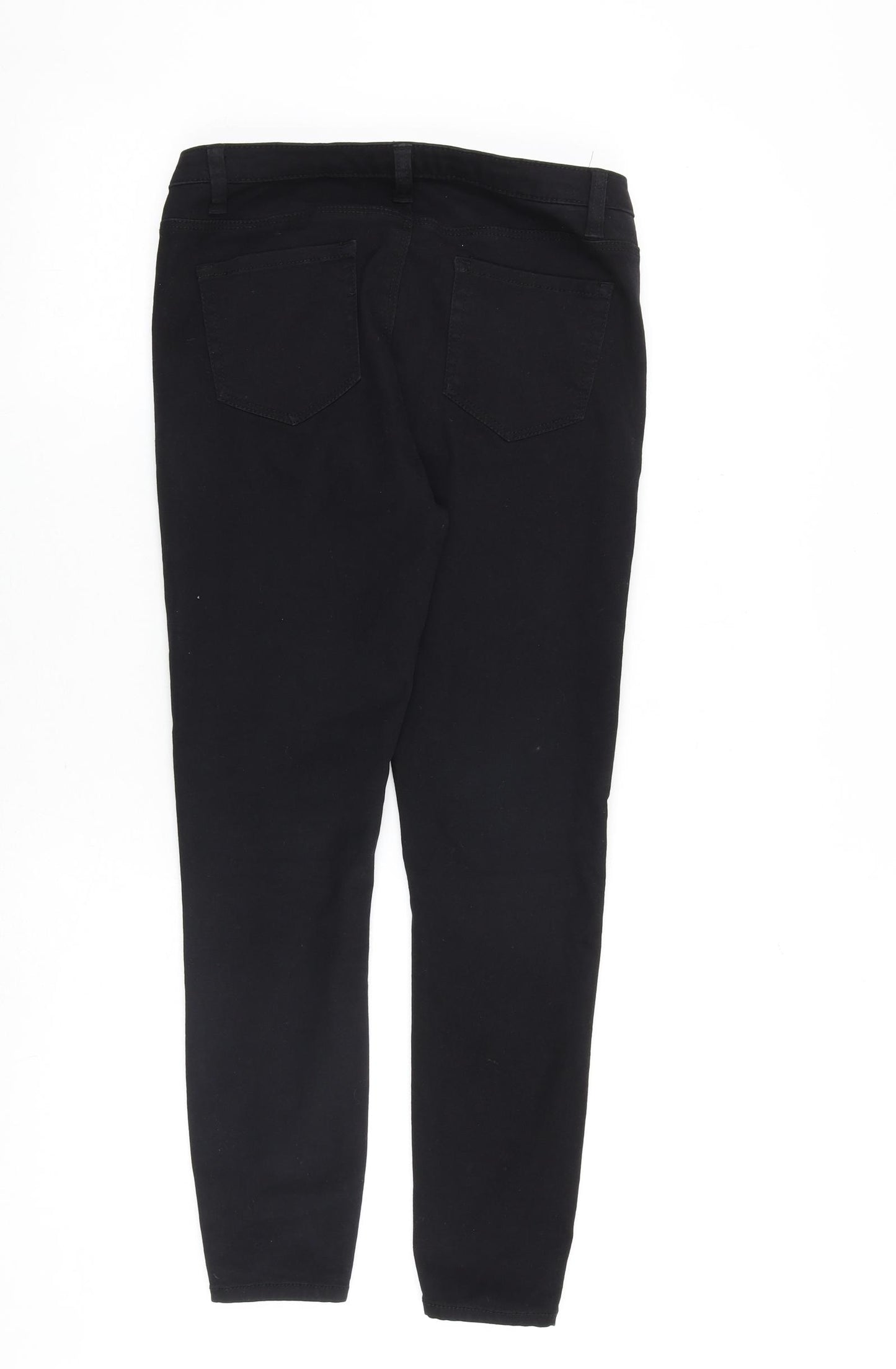 Denim & Co. Womens Black Cotton Skinny Jeans Size 10 Regular Zip