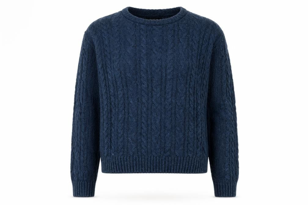 Burton Mens Blue Round Neck Acrylic Pullover Jumper Size S Long Sleeve