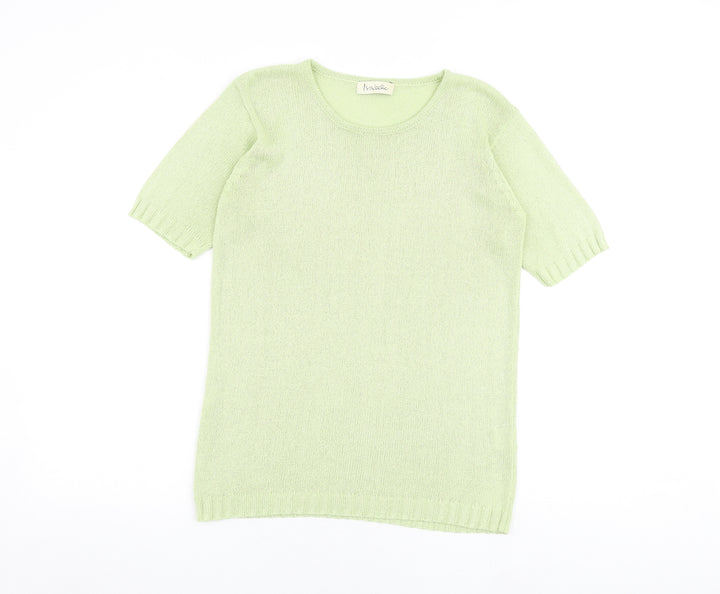 Isabelle Rose Collection Womens Green Round Neck Acrylic Pullover Jumper Size S
