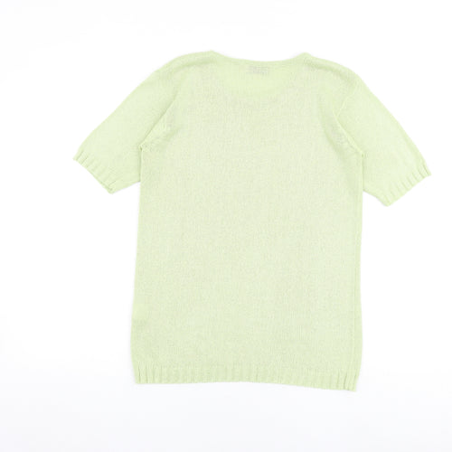 Isabelle Rose Collection Womens Green Round Neck Acrylic Pullover Jumper Size S