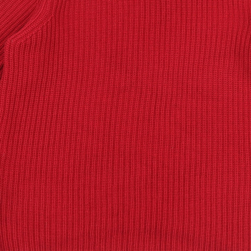 NEXT Womens Red Boat Neck Cotton Pullover Jumper Size 12
