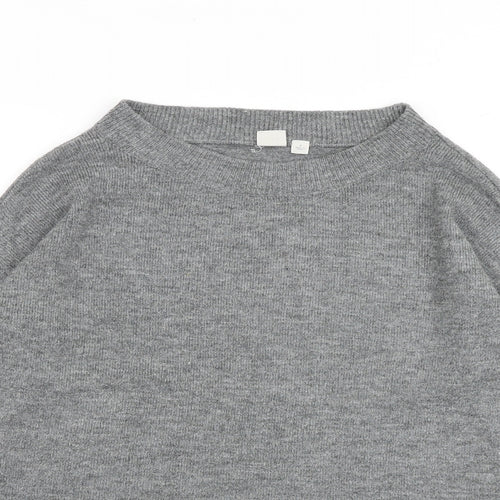 Gap Womens Grey Boat Neck Acrylic Pullover Jumper Size S